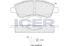 Комплект тормозных колодок, дисковый тормоз ICER EV1388-402 (23599, 23954, 24101, D1213-8333, D1213-8933, D1570-8779, D1943-8779)