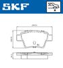 Комплект гальмівних колодок, дискове гальмо SKF VKBP 90172 (24150, 24737)