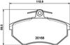 Комплект тормозных колодок, дисковый тормоз HELLA PAGID 8DB 355 017-901 (T5051, 20168, 7571D684)