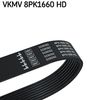 ozubený klínový řemen VKMV 8PK1660 HD