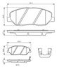 комплект спирачно феродо, дискови спирачки