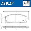 Комплект гальмівних колодок, дискове гальмо SKF VKBP 80296 (23420)