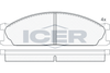 Комплект тормозных колодок, дисковый тормоз ICER 140884 (21347, D1144-7433, D333-7228)