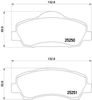 Комплект тормозных колодок, дисковый тормоз BREMBO P 61 113 (25251, 25250, D2120 9356, D2123 9359)