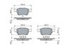 Комплект гальмівних колодок, дискове гальмо BOSCH 0 986 424 885 (BP2514, E9 90R - 02A0870/5215, 20556)