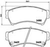 Комплект тормозных колодок, дисковый тормоз BREMBO P 49 039 (24629, 24630, 24582, D1164 8277, D1192 8277, D1192 8521)