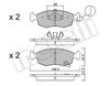 Комплект тормозных колодок, дисковый тормоз METELLI 22-0274-5 (D1568, 25323, 25324)