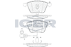 Комплект гальмівних колодок, дискове гальмо ICER 181531 (23762, 23763, 23950, D915-7796)