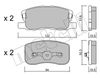 Комплект тормозных колодок, дисковый тормоз METELLI 22-0940-0 (25309, 25310, D1514)
