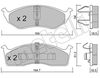 Комплект гальмівних колодок, дискове гальмо METELLI 22-0356-0 (D0591, D0730, 23043, 23044)