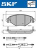 Комплект гальмівних колодок, дискове гальмо SKF VKBP 80463 E (23277)