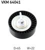 SKF Deflection/Guide Pulley, V-ribbed belt VKM 64041