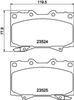 Комплект тормозных колодок, дисковый тормоз HELLA PAGID 8DB 355 009-371 (T1241, 23524, 23525, 7639D772)