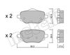 Комплект гальмівних колодок, дискове гальмо METELLI 22-1323-0 (26198, 26199)