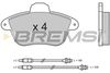 Комплект гальмівних колодок, дискове гальмо BREMSI BP2522 (21507, 21508, 21509, 21512, 21513, D1485-8684, SPA522)