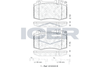 Комплект гальмівних колодок, дискове гальмо ICER 181389-203 (23045, 23271, 23462, 23745, D847-7960)