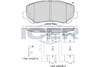 Комплект тормозных колодок, дисковый тормоз ICER 182055 (25564, D1623-8836)