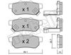Комплект гальмівних колодок, дискове гальмо METELLI 22-0176-1 (23343, 23344, 21738, D0564)