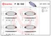 BREMBO Brake Pad Set, disc brake P 56 042