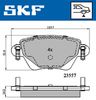 Комплект гальмівних колодок, дискове гальмо SKF VKBP 90170 (23557)