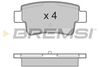 Комплект тормозных колодок, дисковый тормоз BREMSI BP3228 (24349, SPB228)