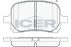 Набір гальмівних прокладок, дискове гальмо ICER 181632 (23513, D707-7581)