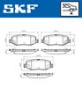 Комплект тормозных колодок, дисковый тормоз SKF VKBP 90374 A (24602, 24603)