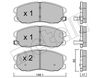 Комплект тормозных колодок, дисковый тормоз METELLI 22-0778-0 (24510, 24511, 24512, D1264)