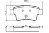 Комплект тормозных колодок, дисковый тормоз BOSCH 0 986 495 111 (BP2200, E9 90R-02A1081/1407, 24349)