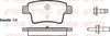 Комплект гальмівних колодок, дискове гальмо REMSA 1241.00 (PCA124100)