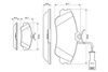 Комплект гальмівних колодок, дискове гальмо BOSCH 0 986 461 115 (BP569, E1 90R-011195/125, 21138, 8305-D1187; 7352-D362;