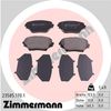 Комплект гальмівних колодок, дискове гальмо ZIMMERMANN 23585.170.1 (23585, 23586)
