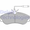 Комплект гальмівних колодок, дискове гальмо DELPHI LP878