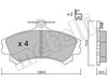 Набір гальмівних колодок, дискове гальмо METELLI 22-0216-0 (D1494, 21796, 21920)