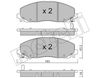 Комплект гальмівних колодок, дискове гальмо METELLI 22-0946-0 (D2187, 25378, 25379, D1589)