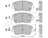 Комплект тормозных колодок, дисковый тормоз CIFAM 822-1168-0 (D2419, 22934, 22936, 22935)