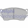 Комплект гальмівних колодок, дискове гальмо DELPHI LP783