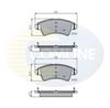 Комплект тормозных колодок, дисковый тормоз COMLINE CBP01260