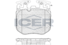 Комплект тормозных колодок, дисковый тормоз ICER 182265 (22392, 22618, D1868-9098)
