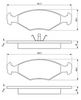 комплект спирачно феродо, дискови спирачки