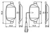 комплект спирачно феродо, дискови спирачки