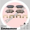 Комплект гальмівних колодок, дискове гальмо ZIMMERMANN 22334.180.2 (22334, 22335, 22336, D1844-9072)