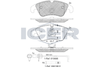 Комплект гальмівних колодок, дискове гальмо ICER 181862 (24264, 24265, 24408, 24409, 24743, D1322-8434)