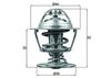 Mahle Thermostat, coolant TX 173 88D