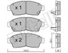 Комплект тормозных колодок, дисковый тормоз METELLI 22-0149-0 (21601, D0695, 21603, D0562, 21602)