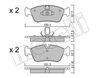 Комплект гальмівних колодок, дискове гальмо METELLI 22-0260-0 (21914, 21926, D0781, 21924, 21913, 21912, 21925)