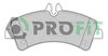 Комплект гальмівних колодок, дискове гальмо PROFIT 5000-1779