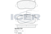Комплект тормозных колодок, дисковый тормоз ICER 181553-701 (20261, 20267, D1979-9207)