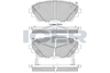 Комплект тормозных колодок, дисковый тормоз ICER 182364 (26177, 26178, 26179, D2218-9458)