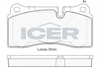 Комплект гальмівних колодок, дискове гальмо ICER 182121 (22436, 24261, D2097-8859)